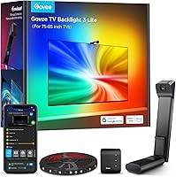 Govee TV Backlight 3 Lite: Fish-Eye Correction Camera Sync for 75-85 Inch TVs, 16.4ft RGBICW LED Strip, App & Voice Control