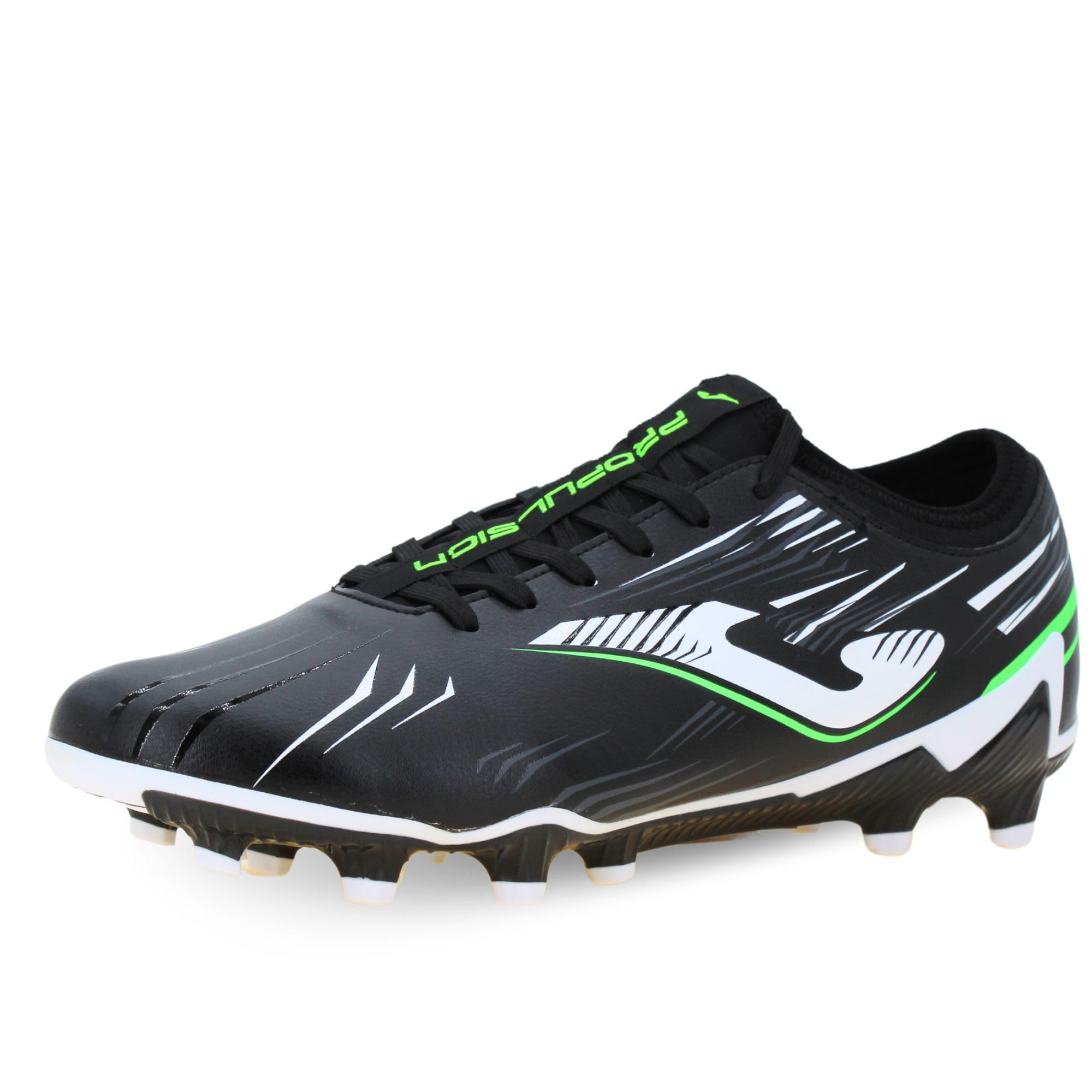 Joma Botas de fútbol de suelo firme, 6.5-12 de EE. UU. - Tacos profesionales - Parte superior de microfibra, suela cromada, refuerzo en el talón - propulsión