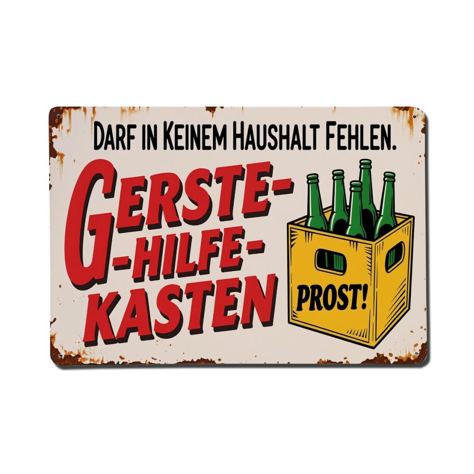 Enderetf Vintage Barley G Help Box Cheers Beer Box Style Tin Sign Metal Poster, Home Bar Garage Man Cave Cafe Indoor & Outdoor Wall Decoration 8X12inches
