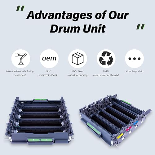 Vista 5 de Unidad de tambor para DR331CL, compatible con impresora Brother HL-L8250CDN HL-L8350CDW HL-L8350CDWT HL-L9200CDW MFC-L8600CDW MFC-L8850CDW