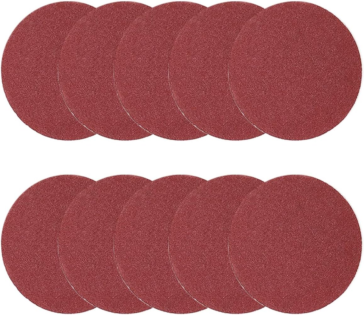 Abrasive Tools 10Pcs 60/80/120/240 Grit 5Inch 125mm Sanding Discs Drill