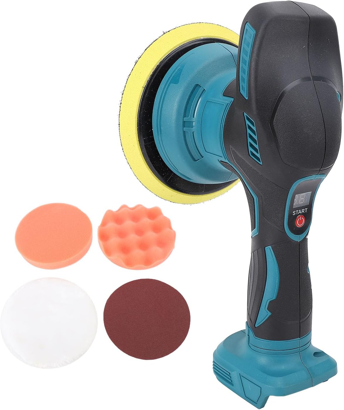 Luocute Cordless Car Buffer Polisher, 6 in Mini Buffer Polisher Kit with 6 Variable Speed Orbital for Car Boat Detailing Polishing Scratch Removing, Brushless Body Repair Grinders