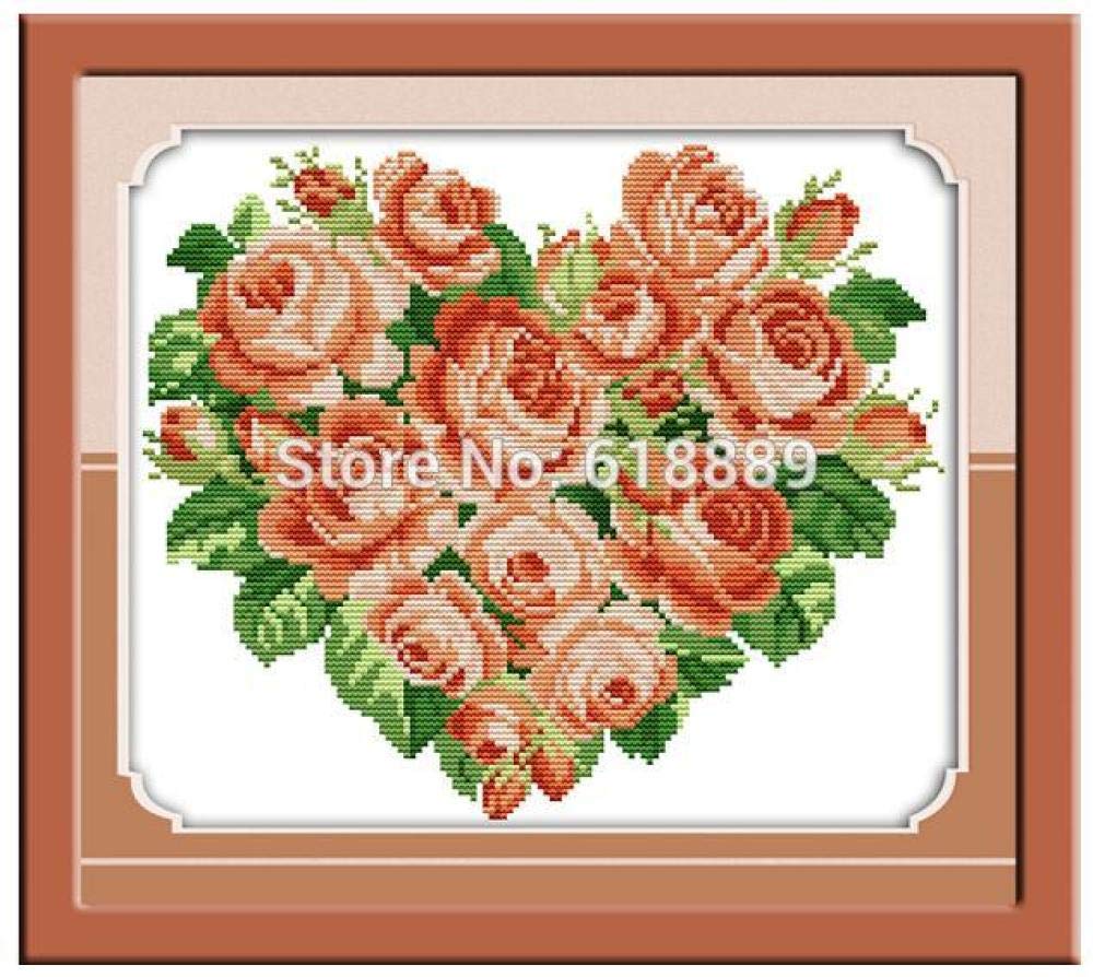 Kit Punto De Cruz Kit Punto Cruz Flores Blancas - Tela Impresa 40x50cm Con Hilos Incluidos Manualidades Bordado