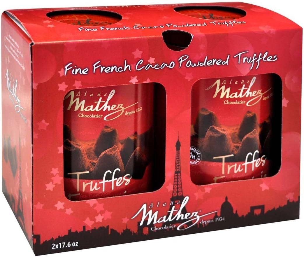 Fine French Cocao Powdered Chocolate Truffles Fantaisie (2*17.6OZ 2*500G)
