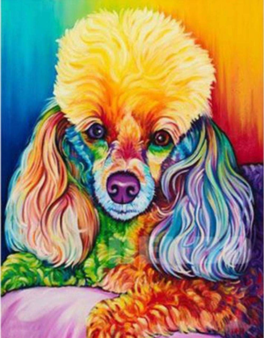 Peinture numérique caniche pour sublimer votre salon avec une œuvre d'art faite maison