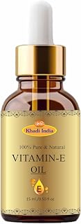 Khadi 100% Pure Natural Herbal Vitamin E Oil with Glass Dropper for Healthy Skin, Hair & Nails | Pure | Lightweight | All ... Price In India