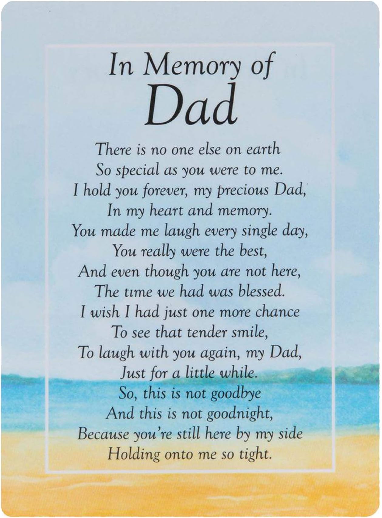 In Memory of Dad Waterproof Graveside Memorial Card - TY191