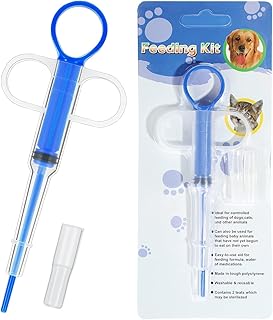 Woofy Pet Pill Plunger Popper for Small Cats Dogs Pill Gun Dispenser Shooter Pet Piller Soft Tip Tablet Syringe Pusher Animal Medicine Feeder for Feeding Accessories