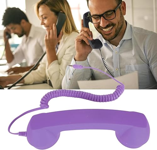 Miniatura 4 de Heayzoki Auricular de teléfono celular, retro de 0.138 pulgadas (0.138 in) receptor de teléfono celular, altavoz de micrófono, receptor de mano para