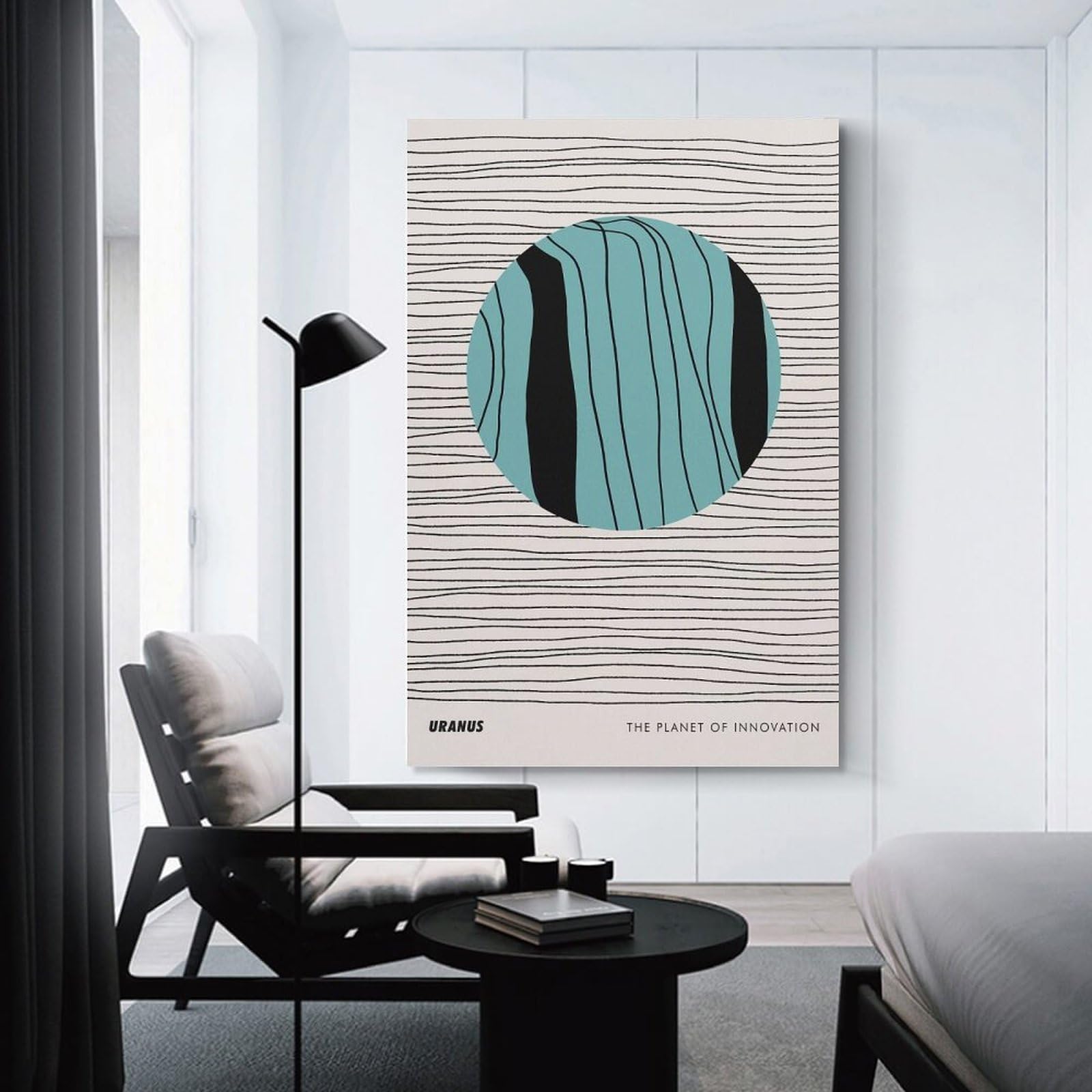 Junmoney Uranus Planet Canvas Wall Decor, 20x30inch(50x75cm), for New Homes, Bedrooms Or Workspaces, Gift Idea for Housewarming And Birthdays