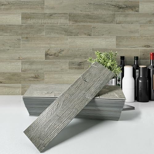 W&S 24 PCS Caesious Grey Peel and Stick Wood Panels
