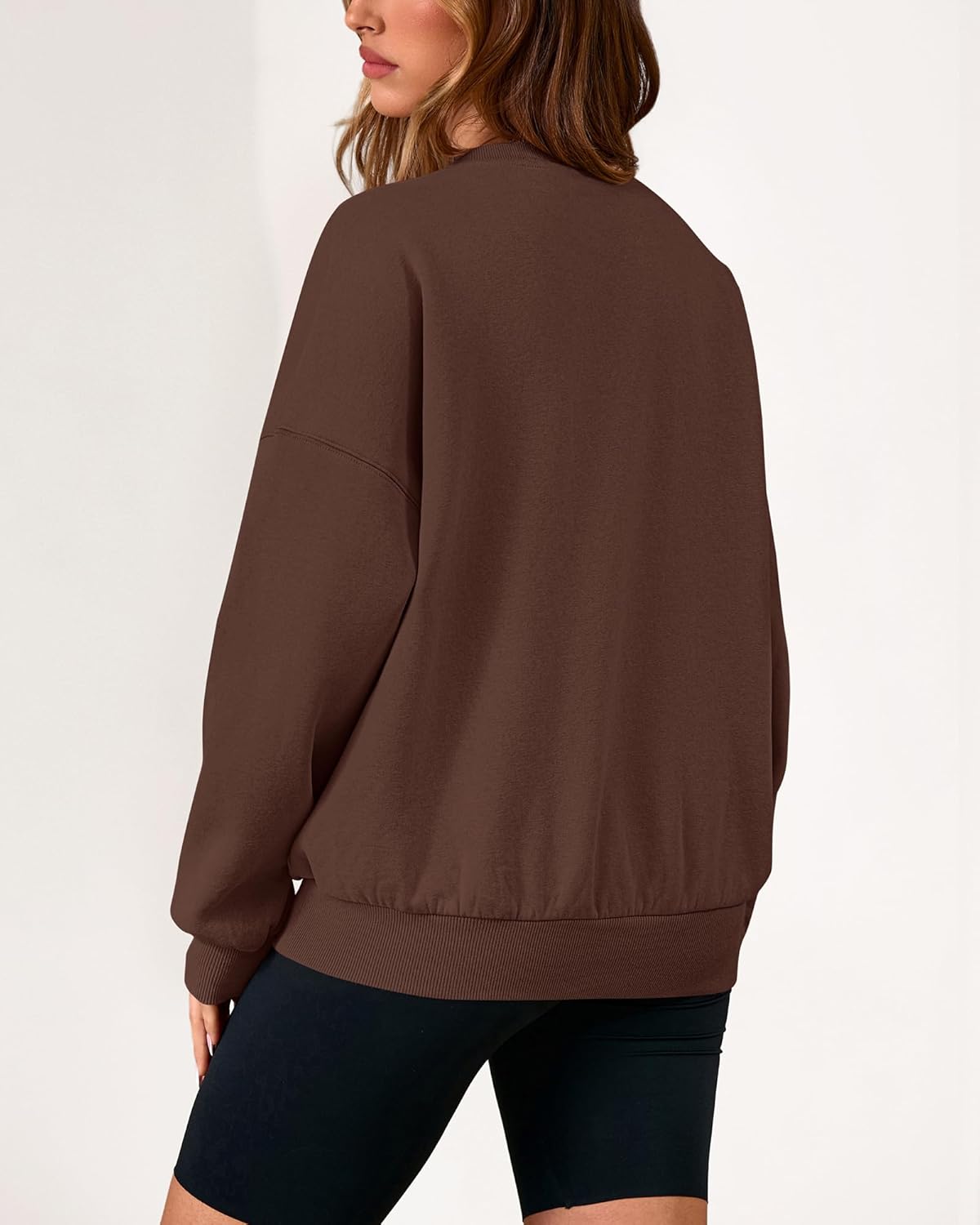 dowerme Oversized Sweatshirt for Women Casual Long Sleeve V Neck Comfy Fleece Pullover Tops Pockets Fall Outfits 2025 - Image 5