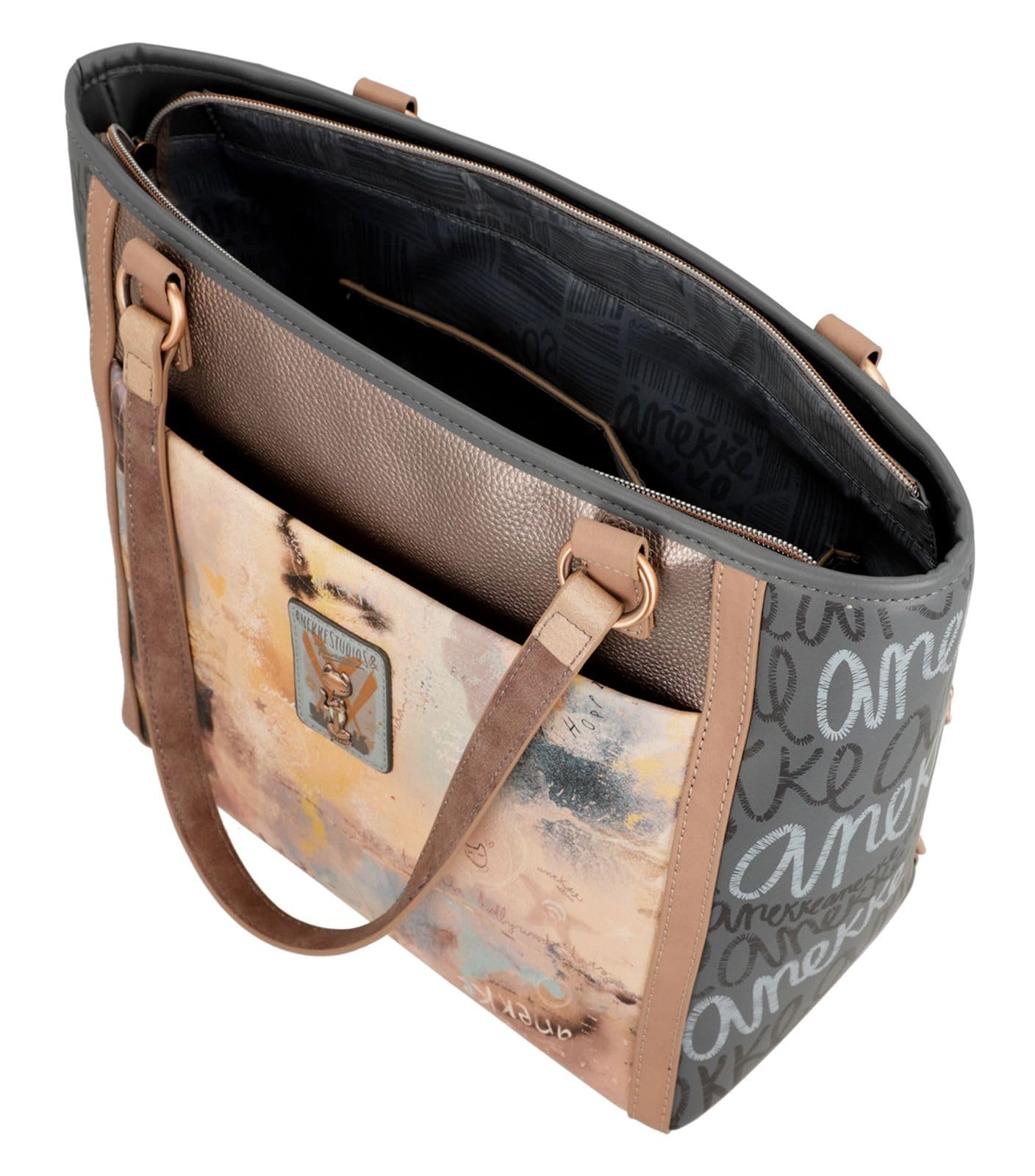 Anekke Schultertasche für Damen mit Reißverschluss, bunt