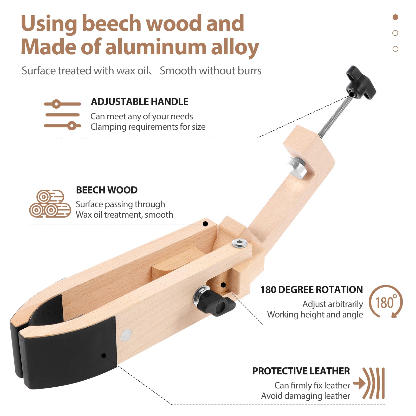 Pince à Coudre à La Main En Cuir DIY Avec Aiguilles Et Dossiers D'ongles