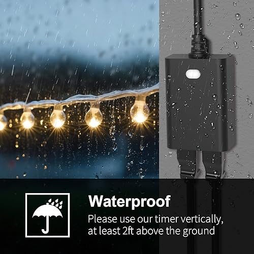 Miniatura 6 de New One Zwave - Paquete de 2 enchufes inteligentes para exteriores, enchufe Zwave serie 700 con dos tomas, salida inteligente Z-Wave impermeable,