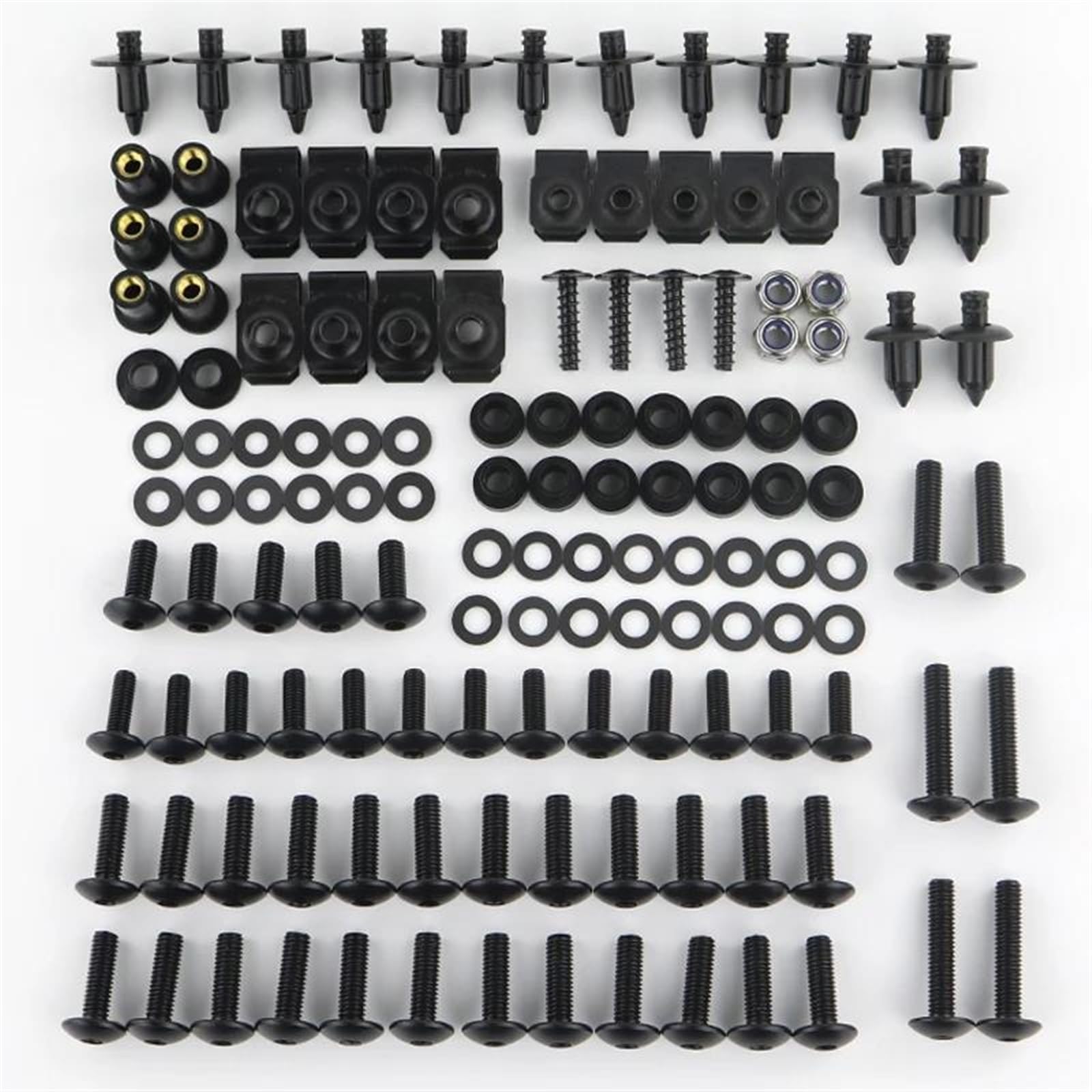 Motorrad-Verkleidungsschrauben-Set, Windschutzscheiben-Verkleidungsschrauben Für XJR 1300 2003–2011, 2012, 2013, 2014, 2015, Windschutzscheibenschrauben(Schwarz)