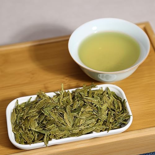 Miniatura 4 de Hee Creek Longjing Tea 120g/4.2 oz Largo Jing Chino Dragonwell Té Verde Hoja Suelta Té de Primavera Pulmón Ching Dragon Well Mingqian Longjing
