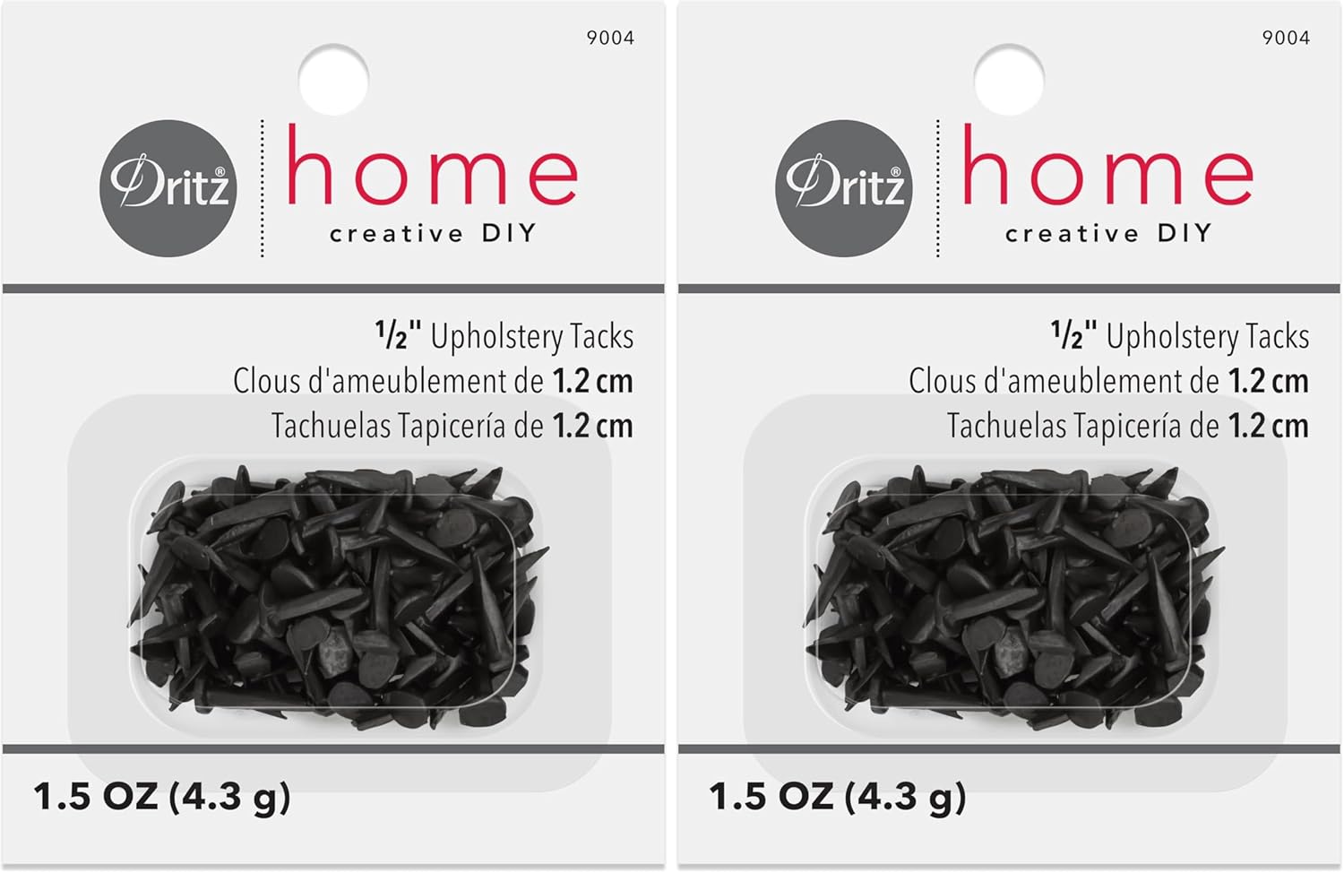 Dritz Home 9002 Upholstery Tacks, #3 - (3/8-Inch), Black (1.5-Ounce)