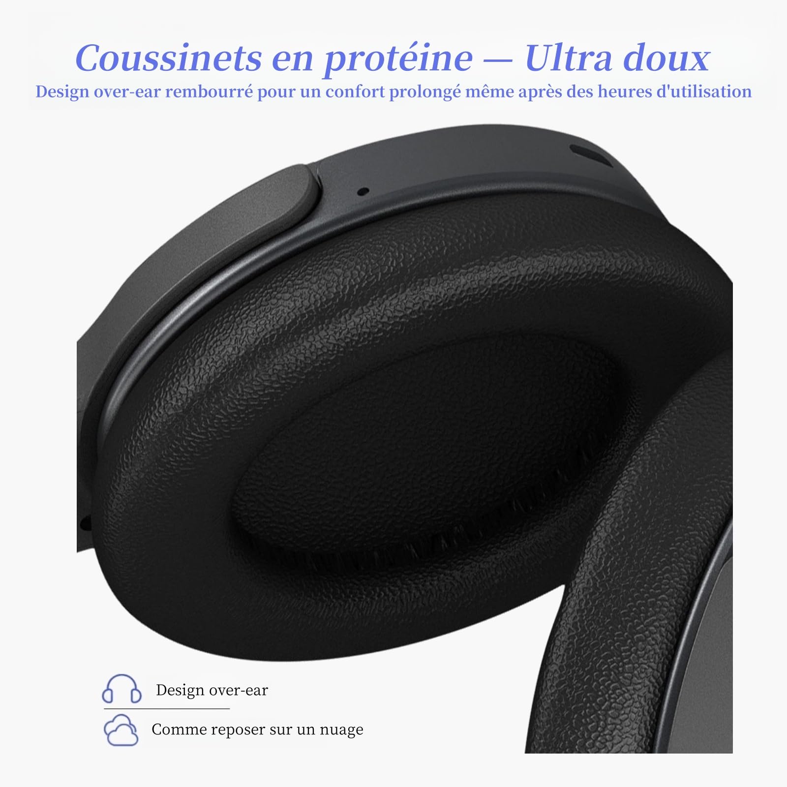 Casque TV Sans Fil pour Seniors avec Gros Boutons, 15H Autonomie & 0 Délai, Station de Charge par Émetteur 2.4GHz, Bluetooth Over-Ear, Pour la Majorité de TV, Compatible Optique(TOSLINK)/RCA/3.5mm