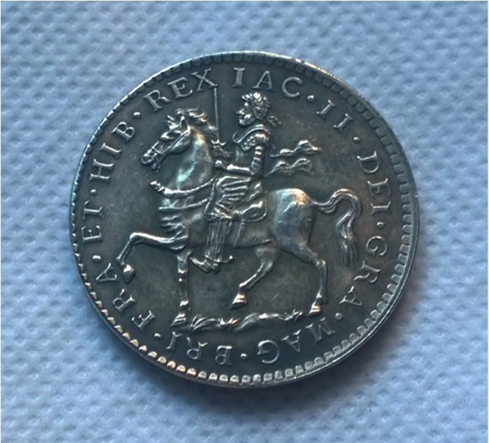 Rare Antique Ancient European 1690 Irish Ireland UK King Silver Color Coin