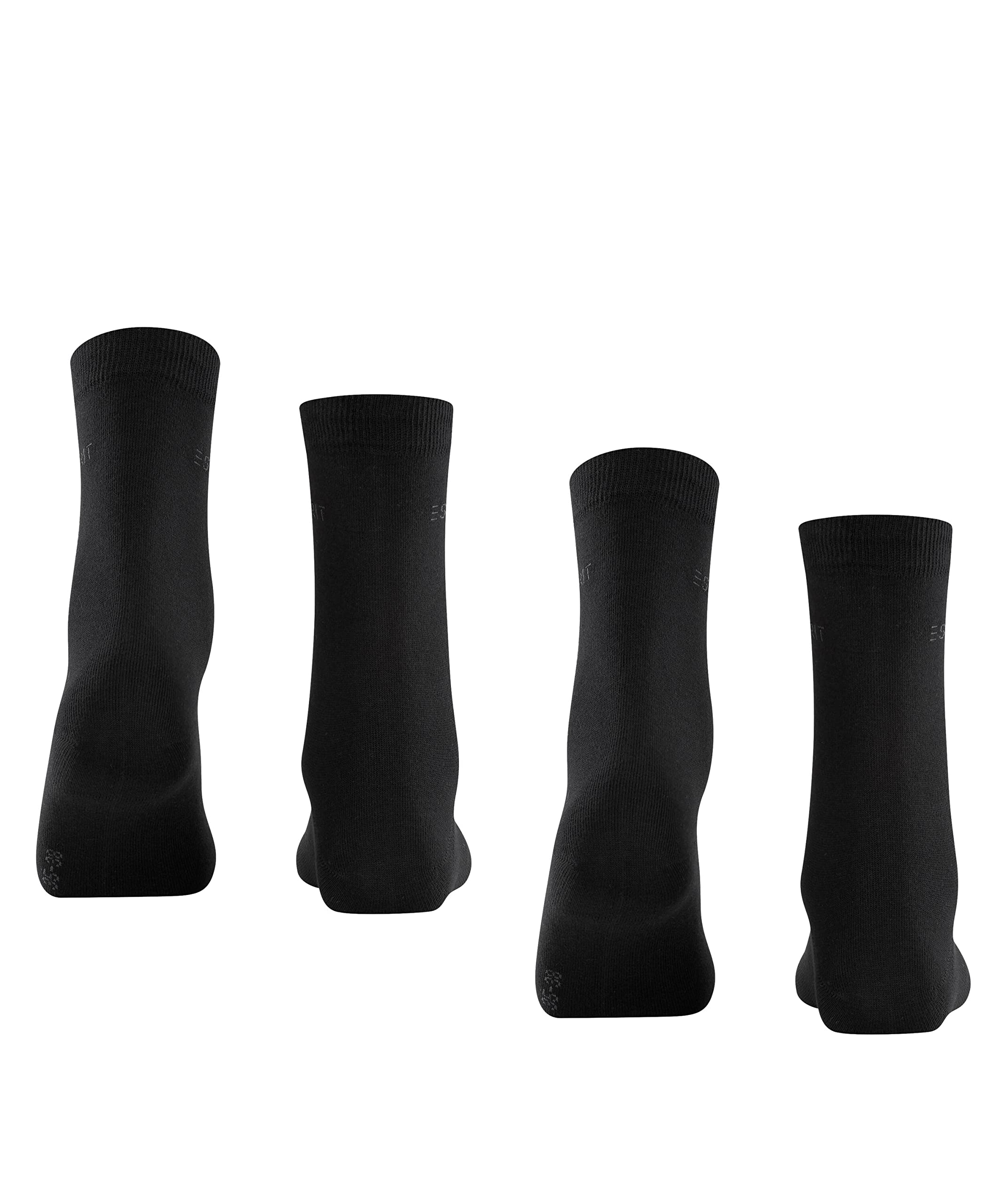 ESPRIT Kobiety Skarpety Uni Multipack W So Bawełna jednokolorowe 2 Pak, Czarny Black 3000, 39-42