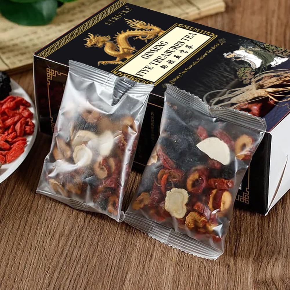 Ginseng & Mulberry Herbal Tea,Ginseng Six Treasure Tea,Ginsengs Five Treasures Teas Kidney Teas,7 Precious Ingredients Formula,Kidney Care TeaBags For Women And Men (2 Pack(50pcs - View #5
