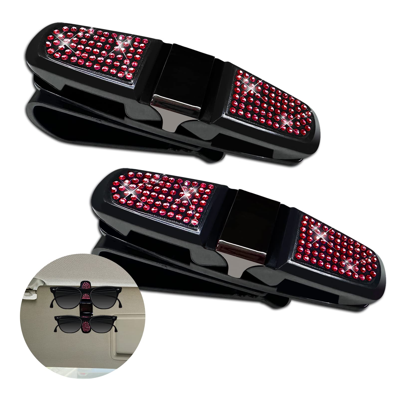 2pcs Sunglass Holder,car Accessories,car Accessories for Women,Universal Car Sunglasses Holder, car Sunglasses Holder.
