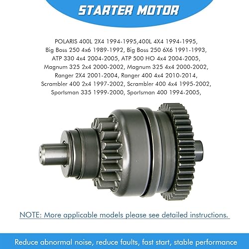 Miniatura 4 de Motor de arranque Bendix para Polaris ATV 2 y 4 tiempos motor 200 250 300 335 400 500 Sportsman Scrambler Ranger Magnum Big Boss, SM1329850, ZN0751
