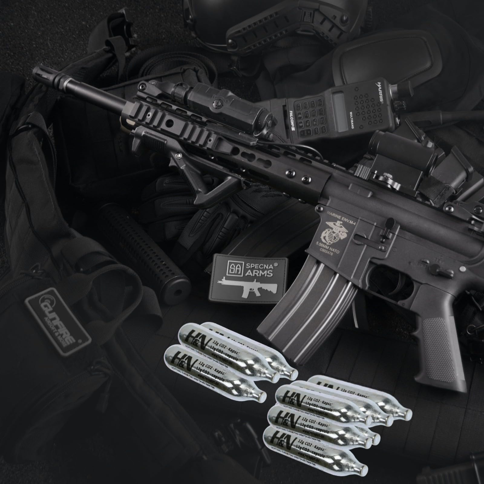 H&N Sport CO2 Kapseln 12g - 50er Pack für Softair, Paintball, Luftpistole oder Luftgewehr Airsoft CO² Patronen Kartuschen für CO2 Pistole Softairwaffen