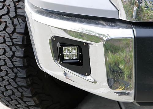 Miniatura 5 de iJDMTOY Kit de lámpara antiniebla LED blanca compatible con Toyota Tundra 2014-21, incluye (2) cubos LED de alta potencia de 20 W, cubiertas de