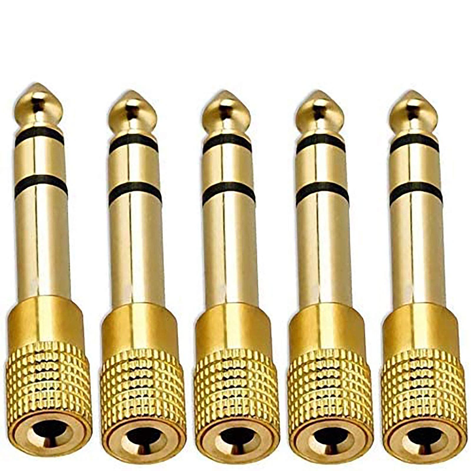 NDOOL Adaptador Audio Jack 6.35 a 3.5, Convertidor de Audio Estéreo de ...