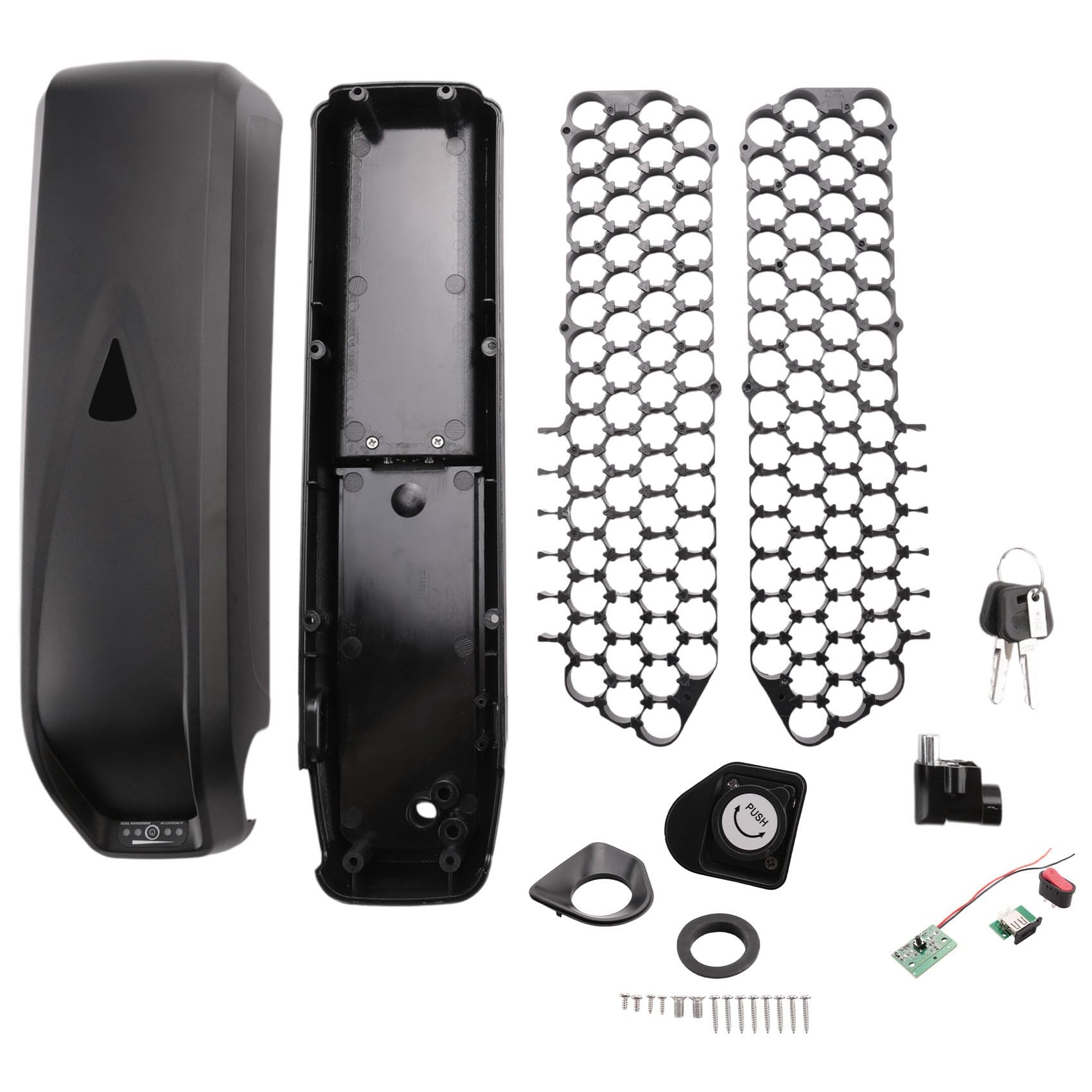 EBike BatteriegehäUse für 65 STÜCKE 18650 Zellen Leere Box 36 V Elektrofahrrad-BatteriegehäUse für Hailong 1-2 -077