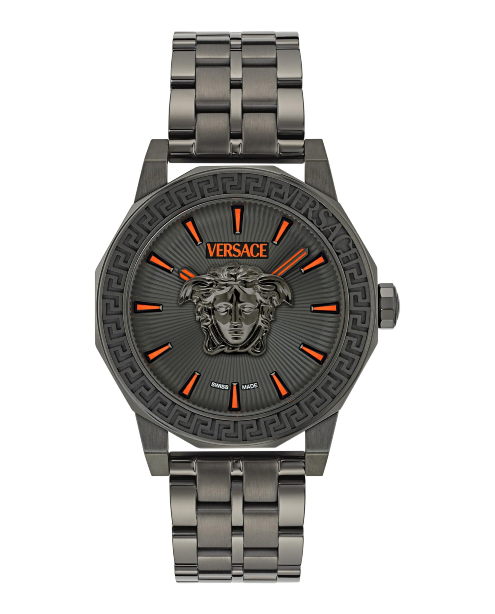 Versace Men Analogue Quartz Watch Medusa Deco Swiss Made