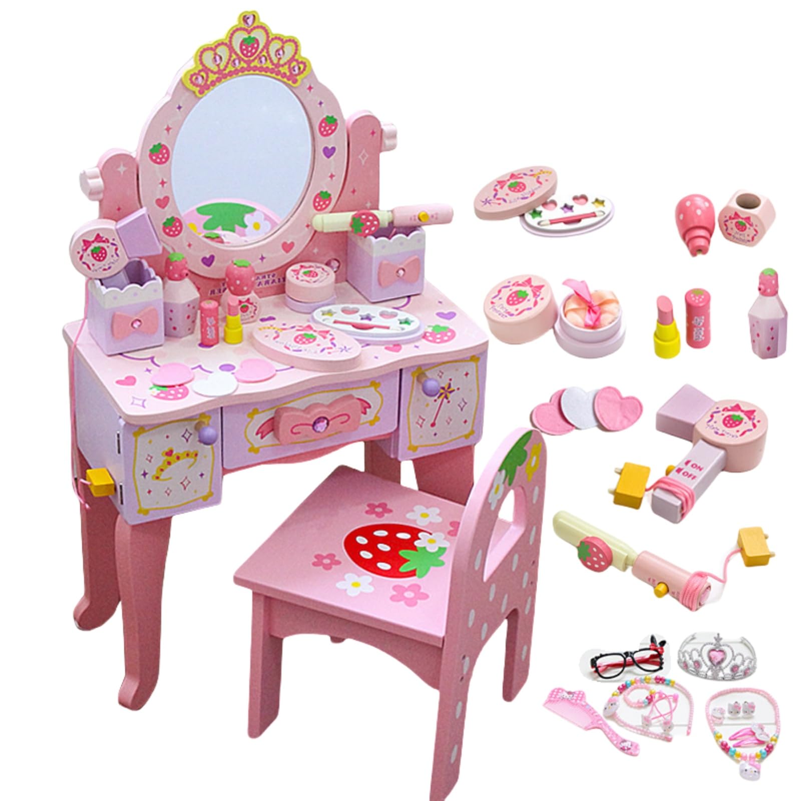 さくら 【ドレッサーの方】ドレッサー+椅子セット さくら 【ドレッサーの方】ドレッサー+椅子セット さくら