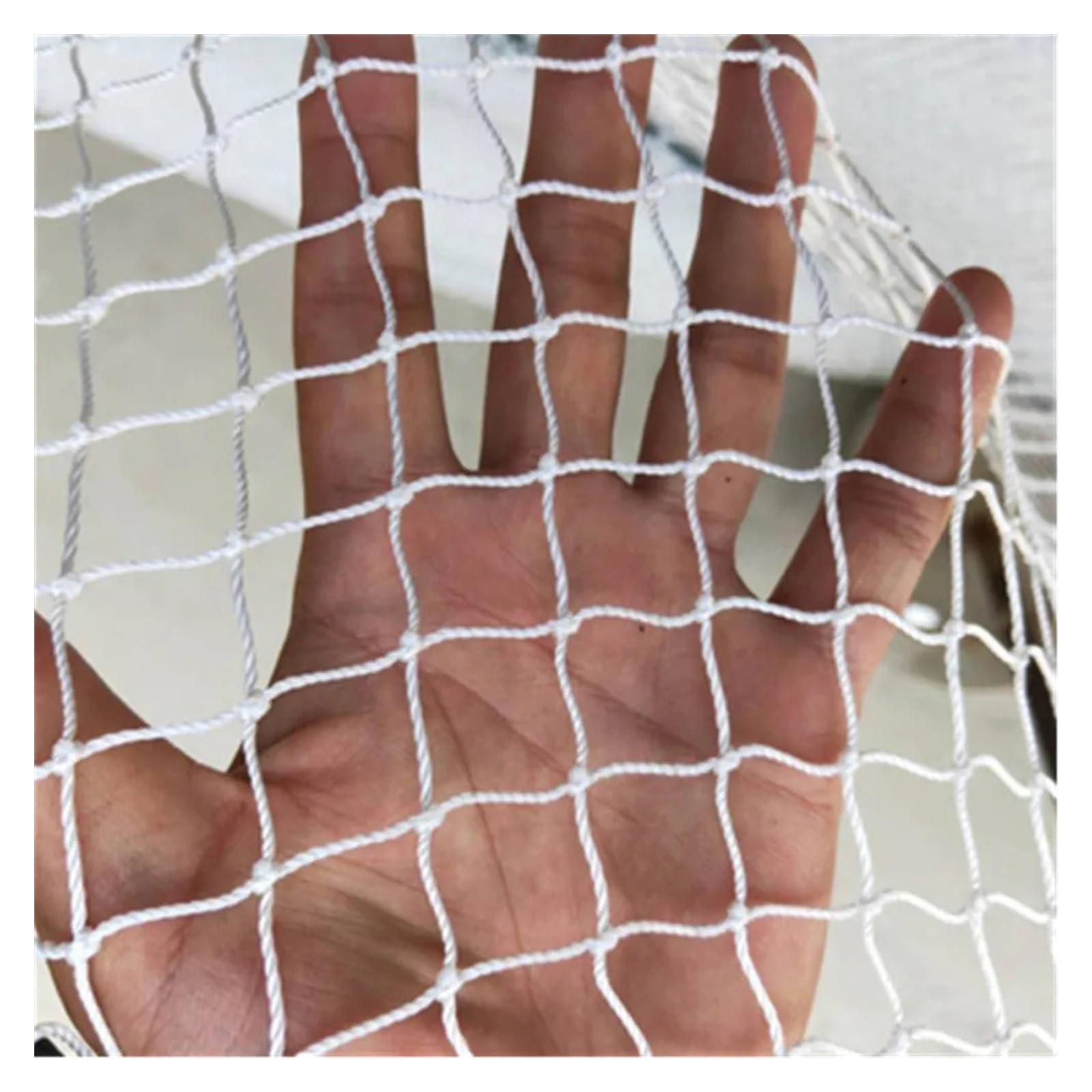 AiQima Red de Nailon Blanca de 2m, 3m, 5m y 10m, decoración del hogar, decoración de Boda, Red Protectora for jardín, Red antigatos, Red de Seguridad for balcón (Color : White, Size : 2m x 2m)
