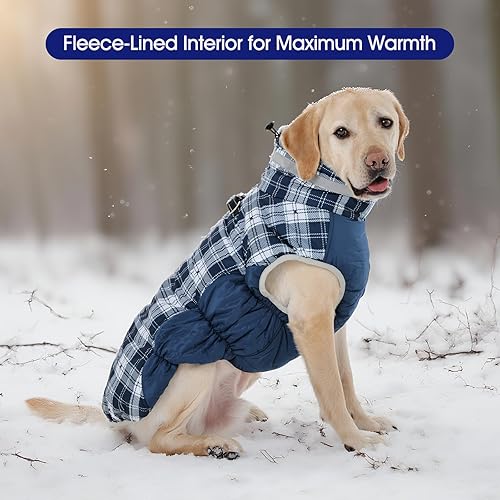 Miniatura 9 de FUAMEY Chaleco acolchado para perro  Abrigo reflectante de invierno para perro, resistente al viento, cálido abrigo de invierno para perro, ropa