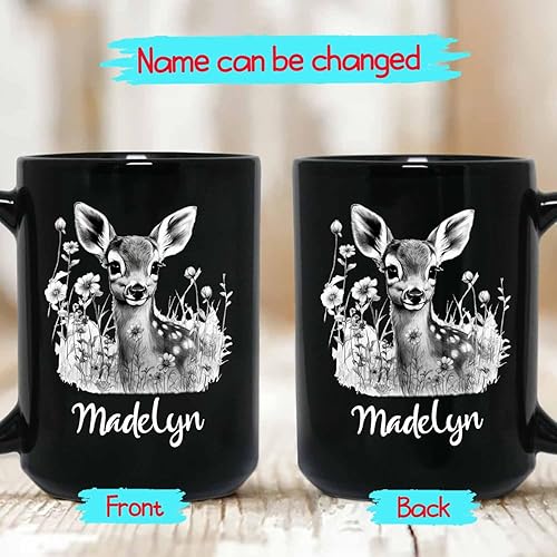 Miniatura 9 de Taza de cerámica negra de hipopótamo personalizada, 11 onzas, 15 onzas, taza de café hipopótamo única, regalo para los amantes del hipopótamo, taza