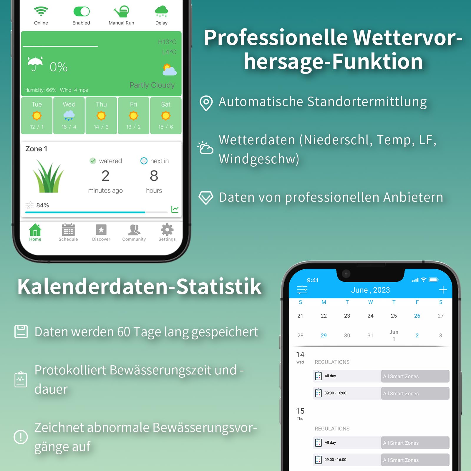Netro Spark 16 Zonen Bewässerungscomputer WLAN App-Steuer Für Rasen Garten