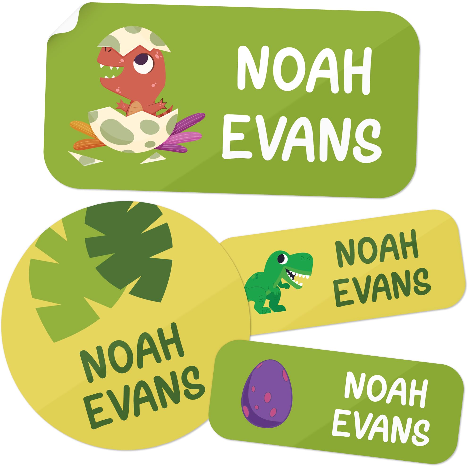 Personalized Daycare Name Labels for Kids, (130 Pack) Waterproof Custom Name Stickers for Clothing Tags, Lunch Boxes and School Supplies, Made in USA