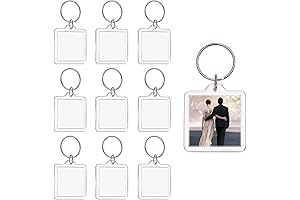 PH PandaHall Blank Photo Insert Keychains