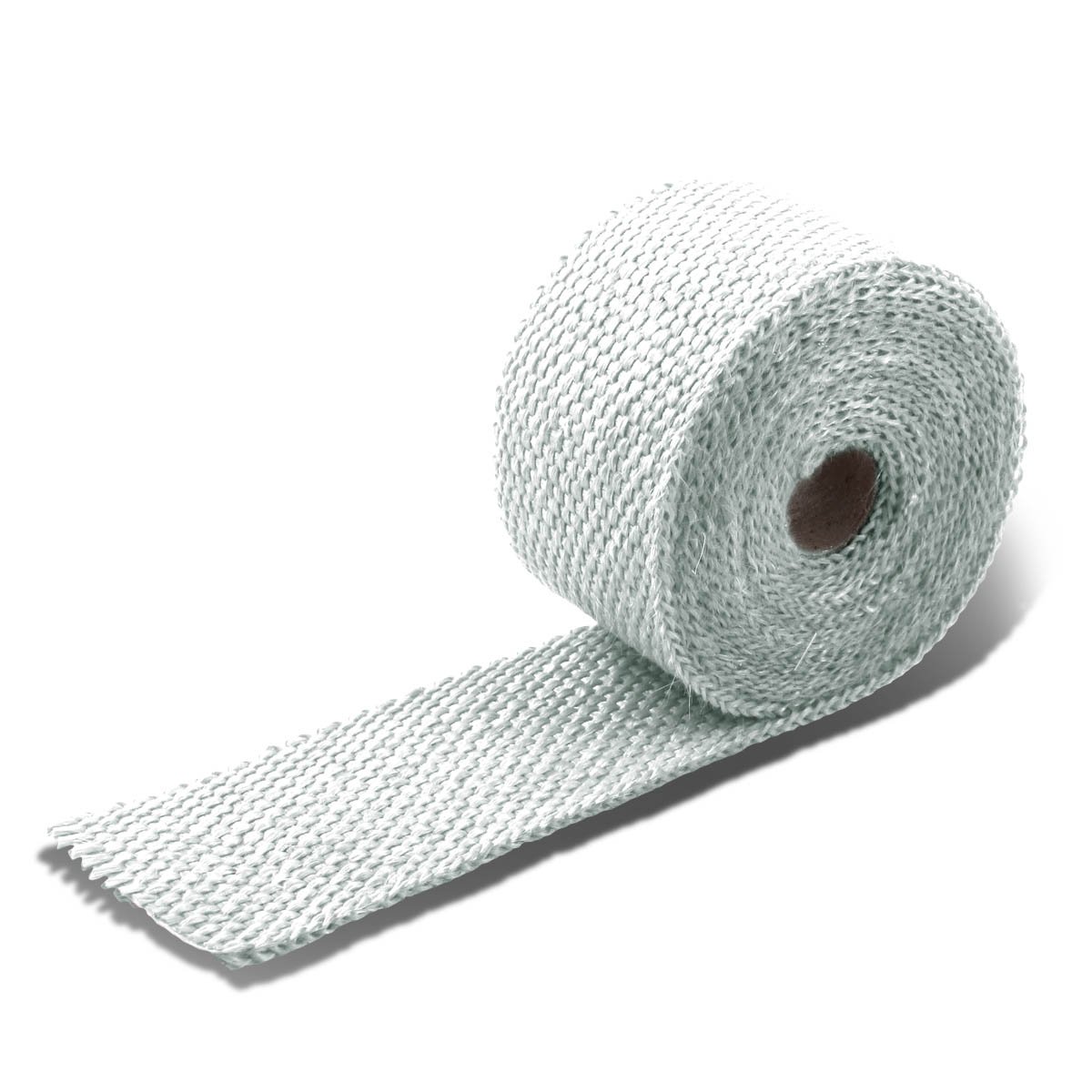 DNA MOTORING 2" x 15 Feet White Exhaust Heat Wrap, Exhaust Tape High Temp Heat Tape for Pipes, Motorcycle Fiberglass Insulation Roll for Exhaust Pipes, WRAP-T1-WH-15FT