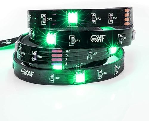 Miniatura 6 de KontrolFreek Luces para juegos tira de luces LED, alimentada por USB con controlador, adhesivo 3M para TV, consola, PC, pared (12 pies)