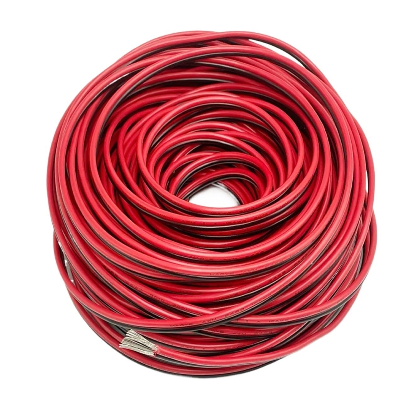 2-Pin Conductor Tinned Copper PVC Insulated Red-Black Cable para LED Strip Extension Cord 16 18 20 22 24 26 28 30AWG (2 pines de PVC Wire; 60 meters-196,85 feet; 28 AWG)