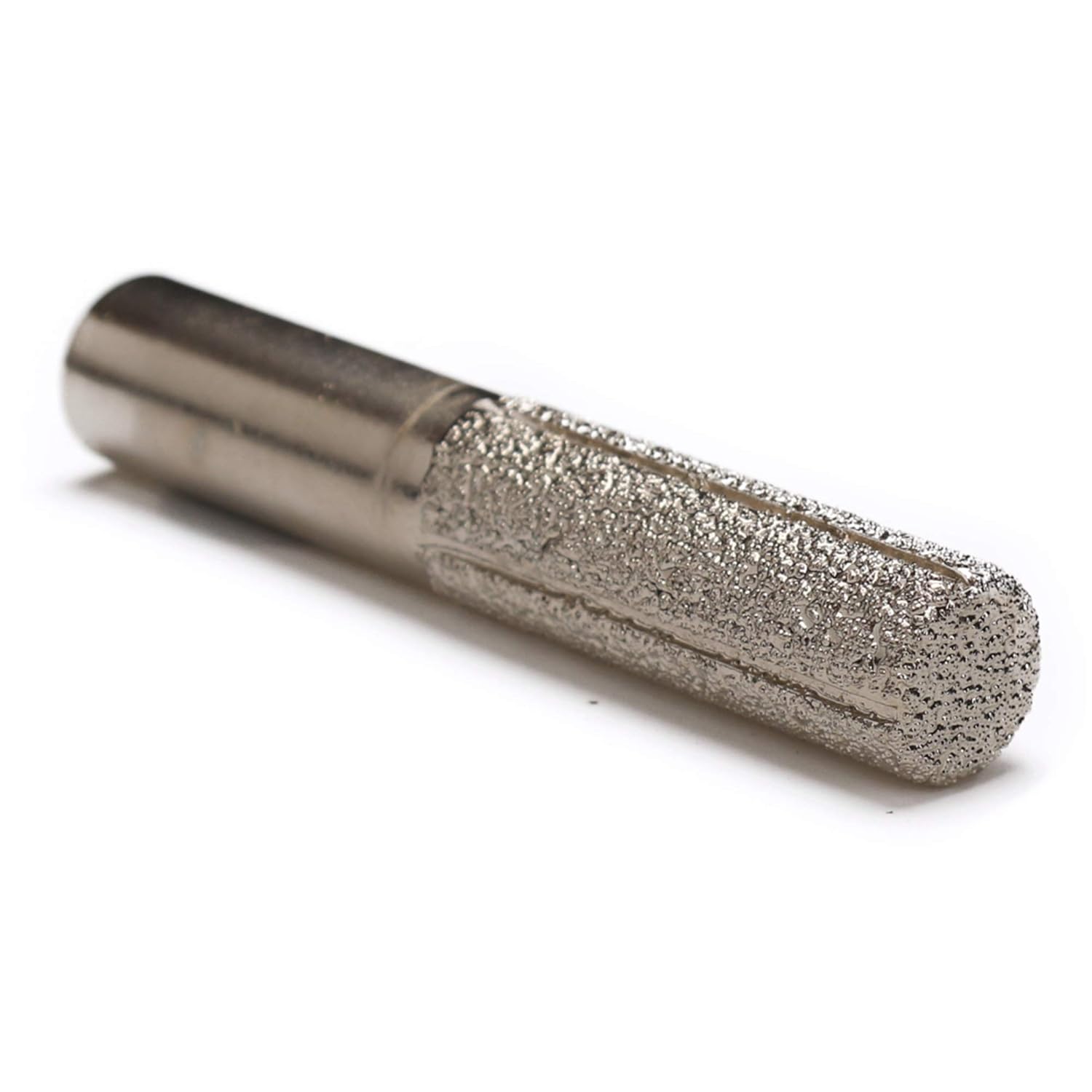 JINGLING 13.3mm Head Dia. Brazed Cylindrical Diamond Profile Wheel Cylinder Router Bit Lengthen 115mm Shank 1/2" Electric Router for Stone Granite - - 