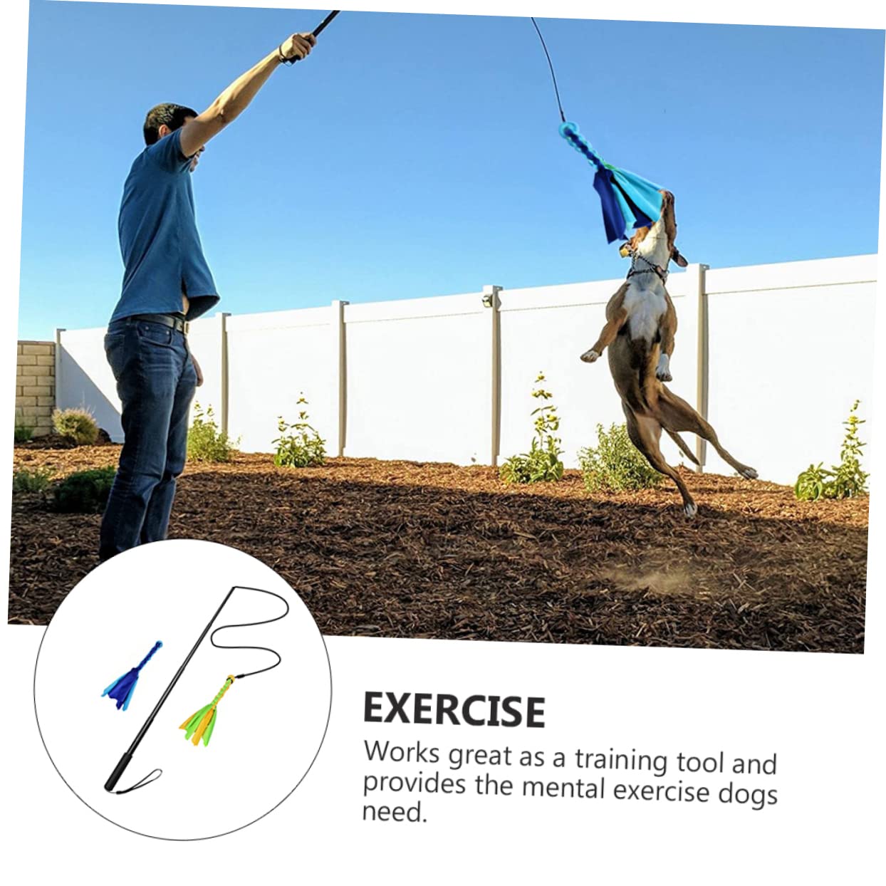BESTonZON Dressage pour Chien Jouet Interactif pour Chiots 1 Ensemble de Bâtons pour Chien Renforce L'Intelligence et L'Obéissance Longueur Ajustable