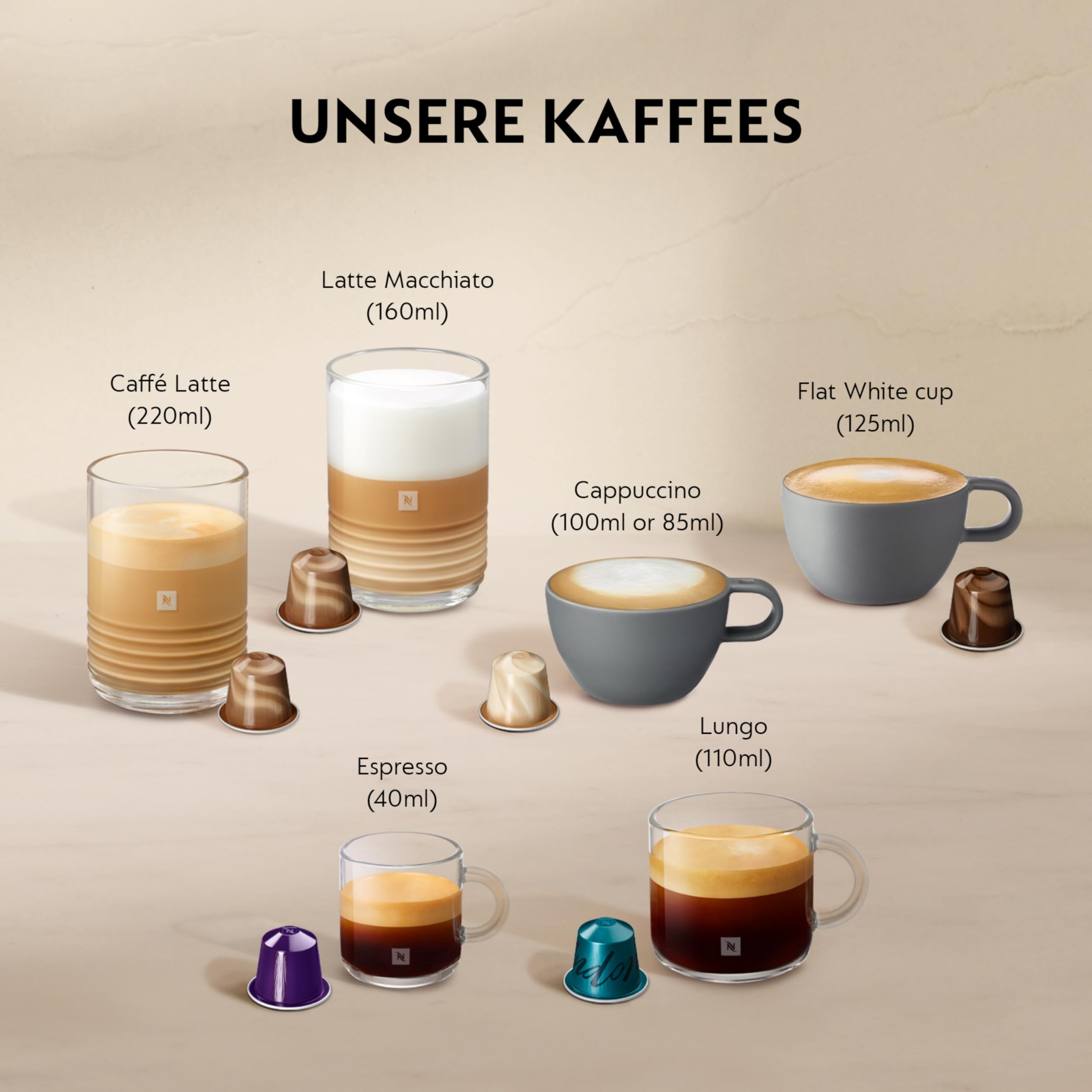 De Longhi Nespresso Gran Lattissima EN 640.B Kaffeemaschine mit Milchaufschäumer 19 bar Schwarz