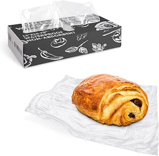 APQ Clear Deli and Bakery Wrap Plastic Sheets, 10 x 10.75 Inches. 1000 Pack Pop-Up Deli Sheets. Pre-Cut Plastic Wrap for Food Service, Baked Gifts
