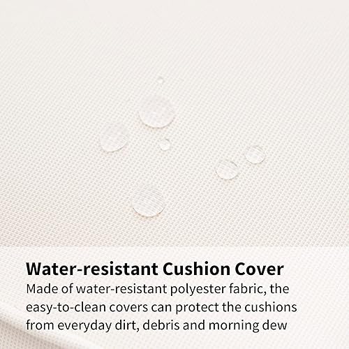 Miniatura 3 de Juego de 2 cojines de asiento para exteriores para muebles de patio, juego de 2 cojines gruesos resistentes a la intemperie, 23.6 pulgadas de ancho