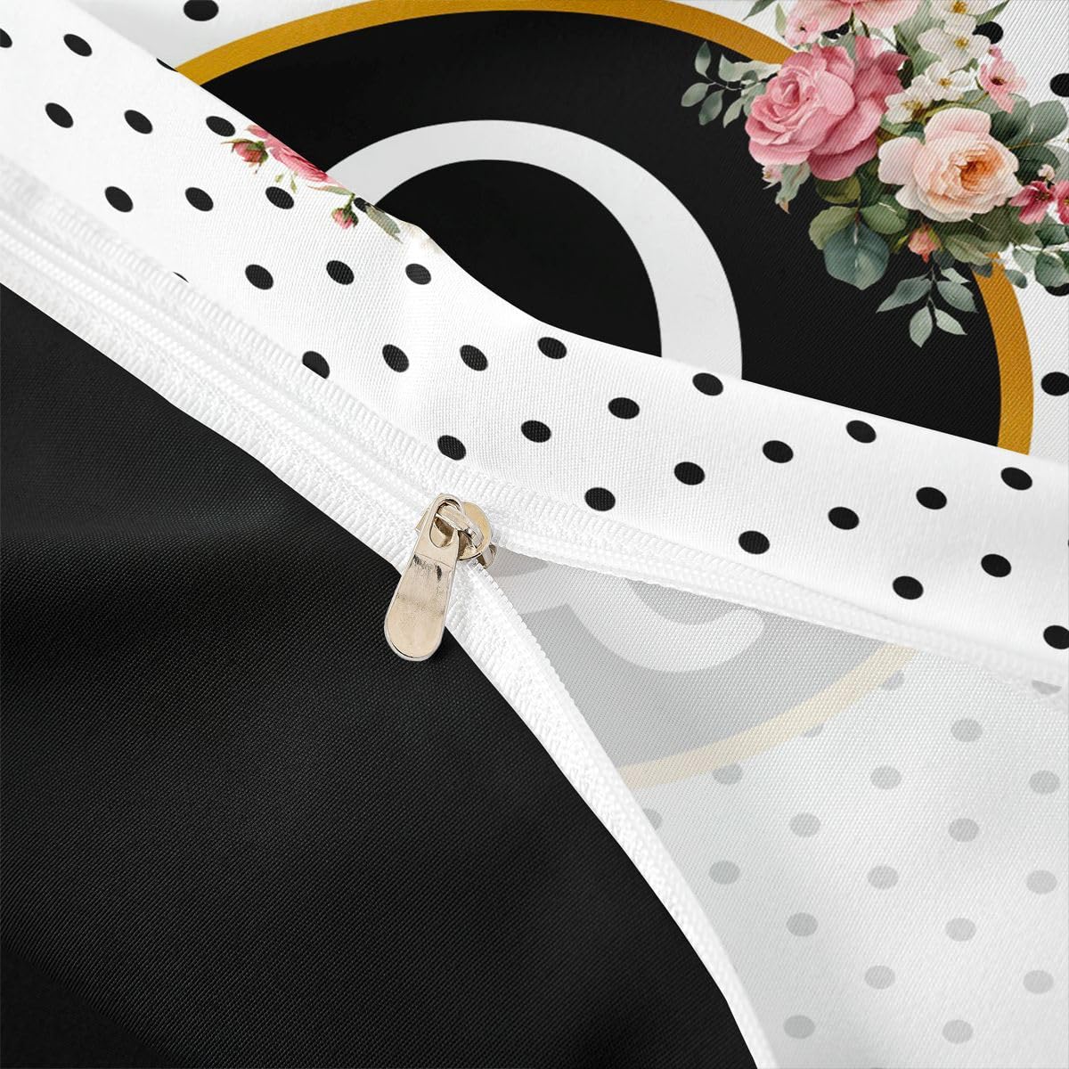 Homemissing Polka Dots Buchstabe Bettwäsche Set 155x220cm Erwachsene Kinder