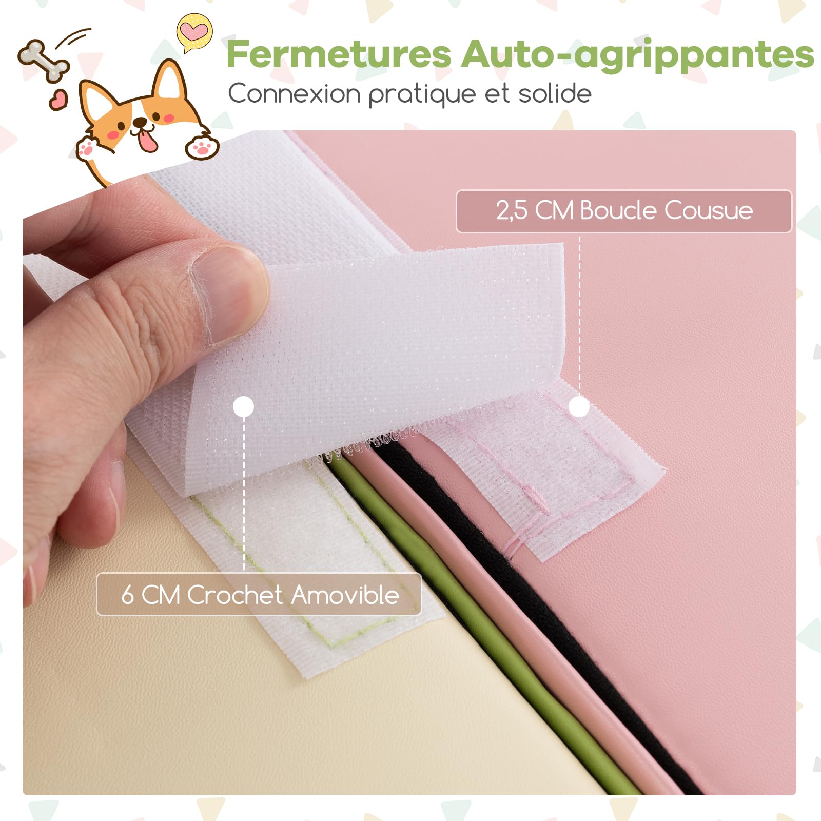 GOPLUS 4 Pcs Parcours de Motricité Bébé, Module Moticité en Mousse EPE, Revêtement en Simili Cuir, Convient pour Enfants 3 Ans+, Jouets Montessori pour Grimper, Ramper (Rose)
